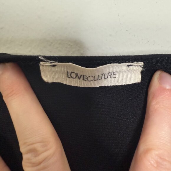 Love Culture | Black Romper with Sheer Rose Embroidered Sheath - S - Picture 7 of 7